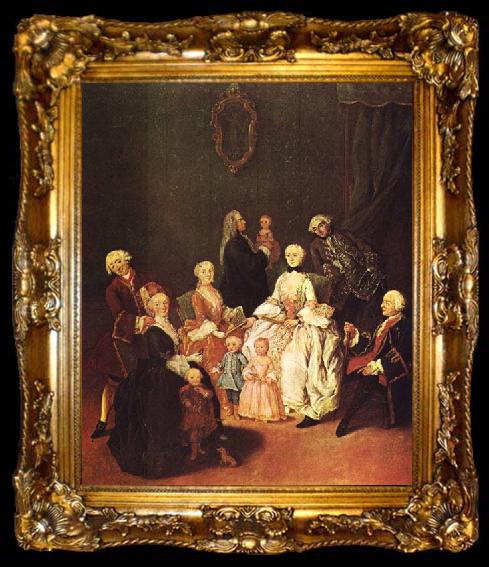 framed  LONGHI, Pietro Patrician Family wg, ta009-2
